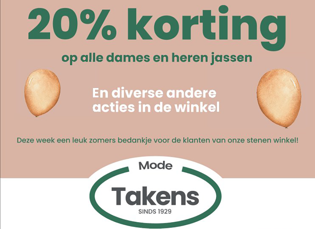 Week van de Stenen Winkel bij Takens Mode